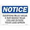 Signmission OSHA, Everyone Must Wear X-Ray Badge Near Collar, 10in X 7in Rigid Plastic, 10" W, 7" H, Landscape OS-NS-P-710-L-12199 - alternate 1